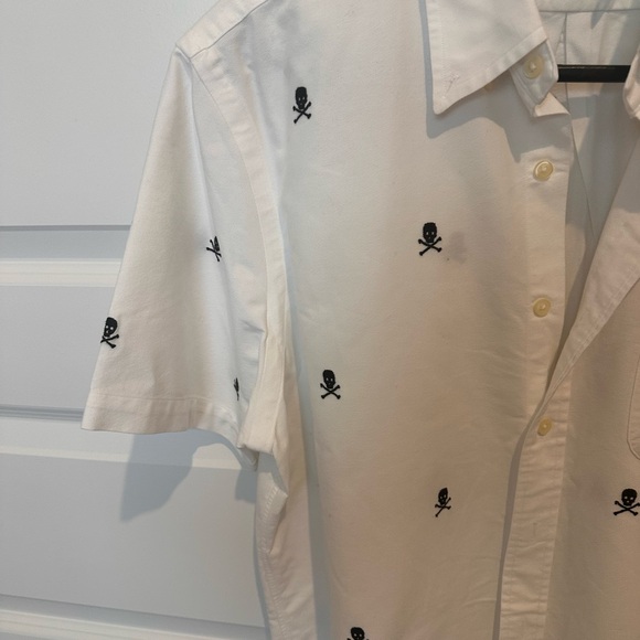 Ralph Lauren White Shirt with Black Skull Pattern - Picture 10 of 14